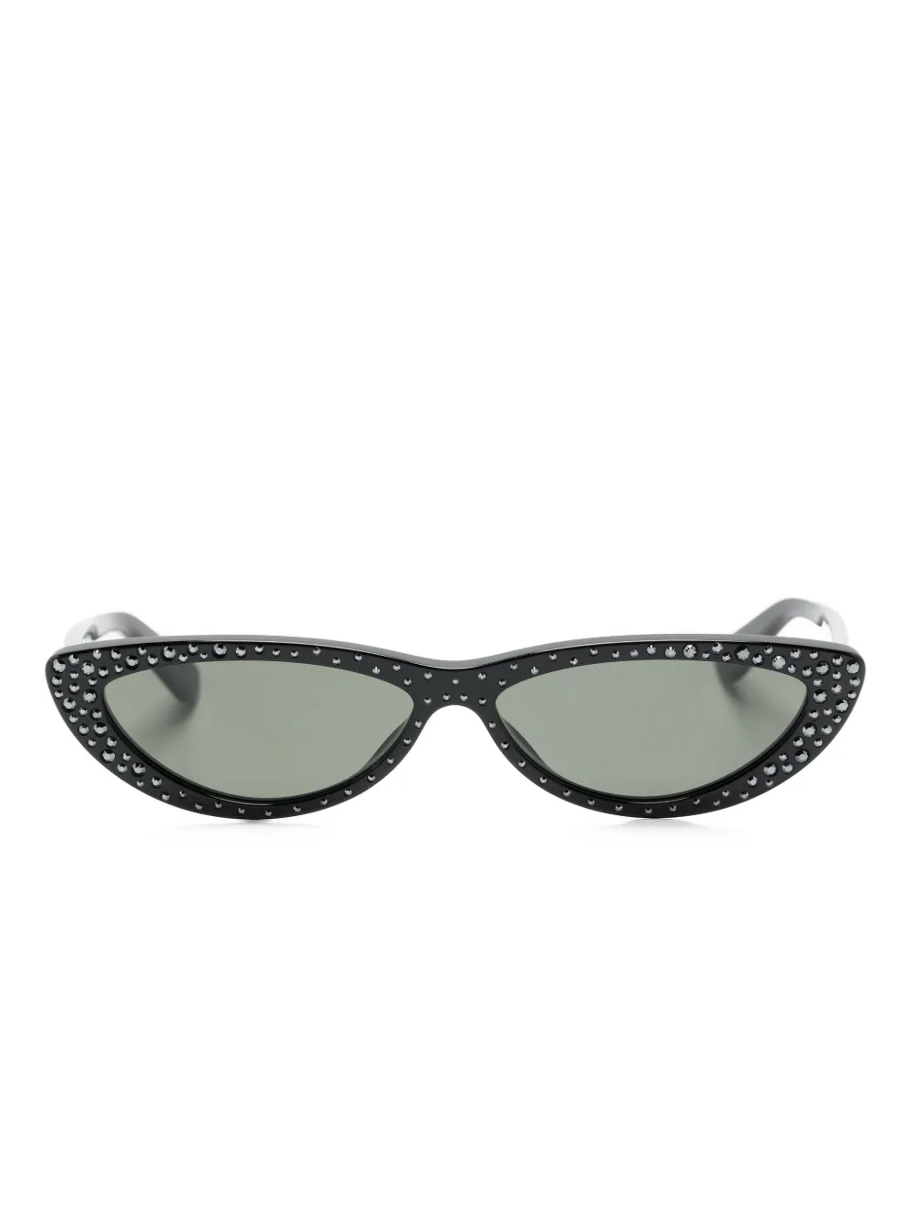 Alexander McQueen Eyewear crystal-embellished cat-eye sunglasses - Nero