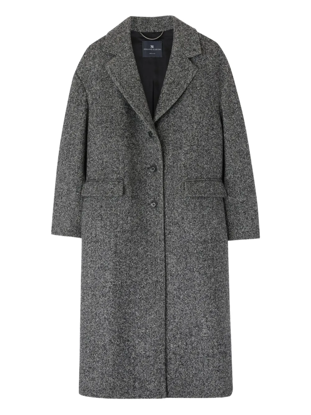 Ermanno Scervino herringbone-pattern belted coat | Grey | Image 1