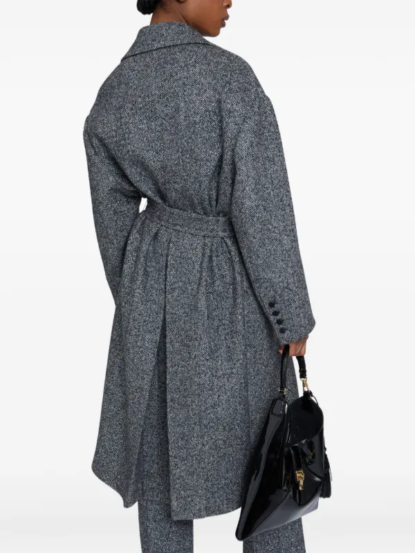 Ermanno Scervino ヘリンボーン コート | グレー | FARFETCH JP