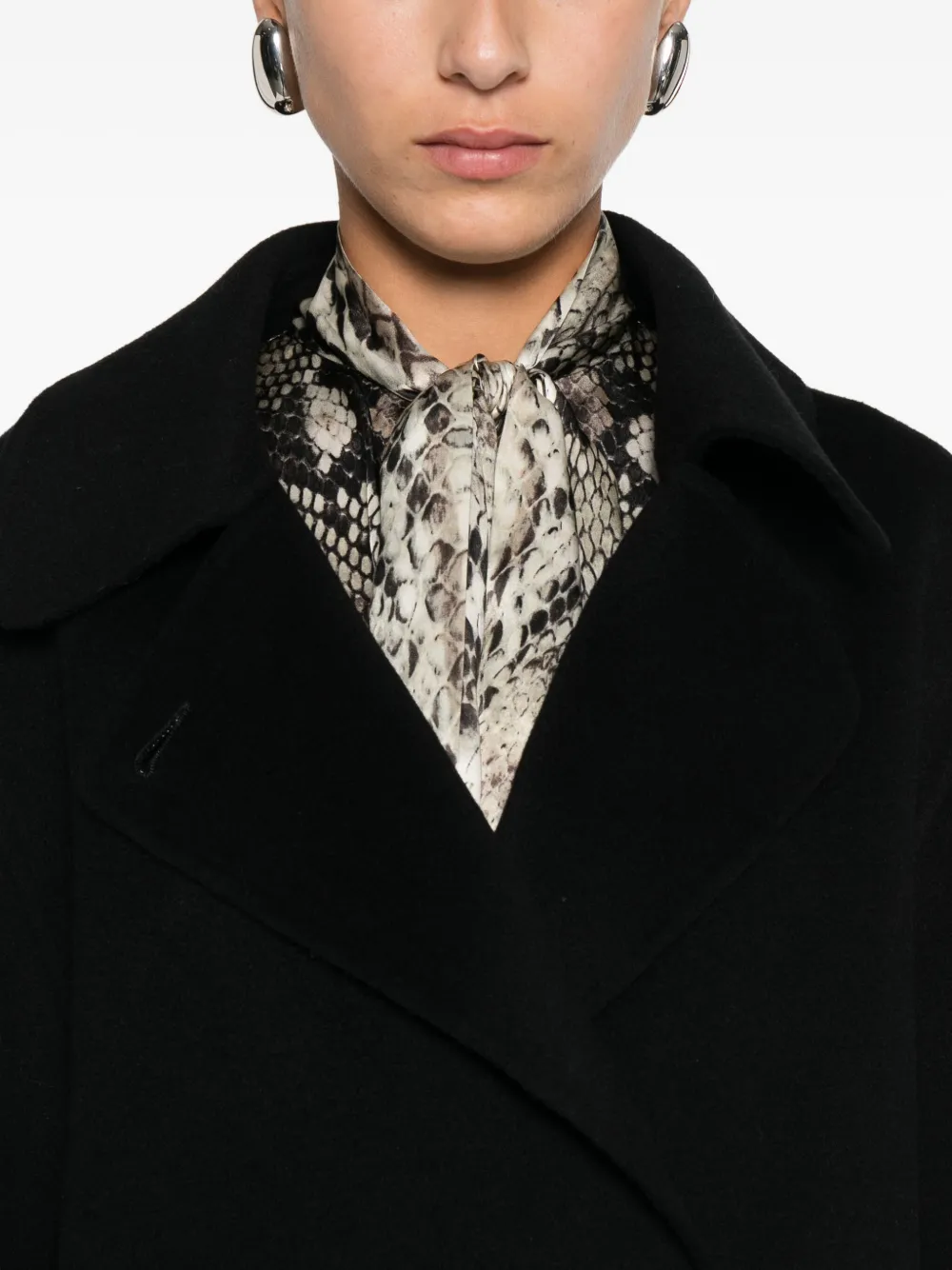 Iris Von Arnim Double-breasted Notched-lapel Coat In Multi