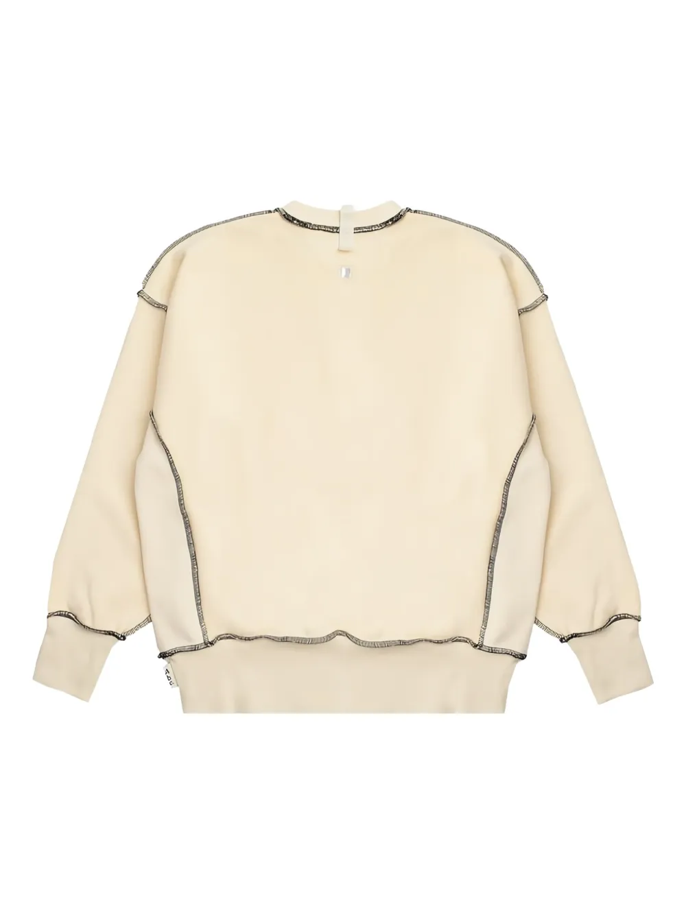 Advisory Board Crystals contrast-stitch pansy sweater - Beige