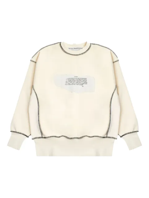 Advisory Board Crystals contrast-stitch pansy sweater