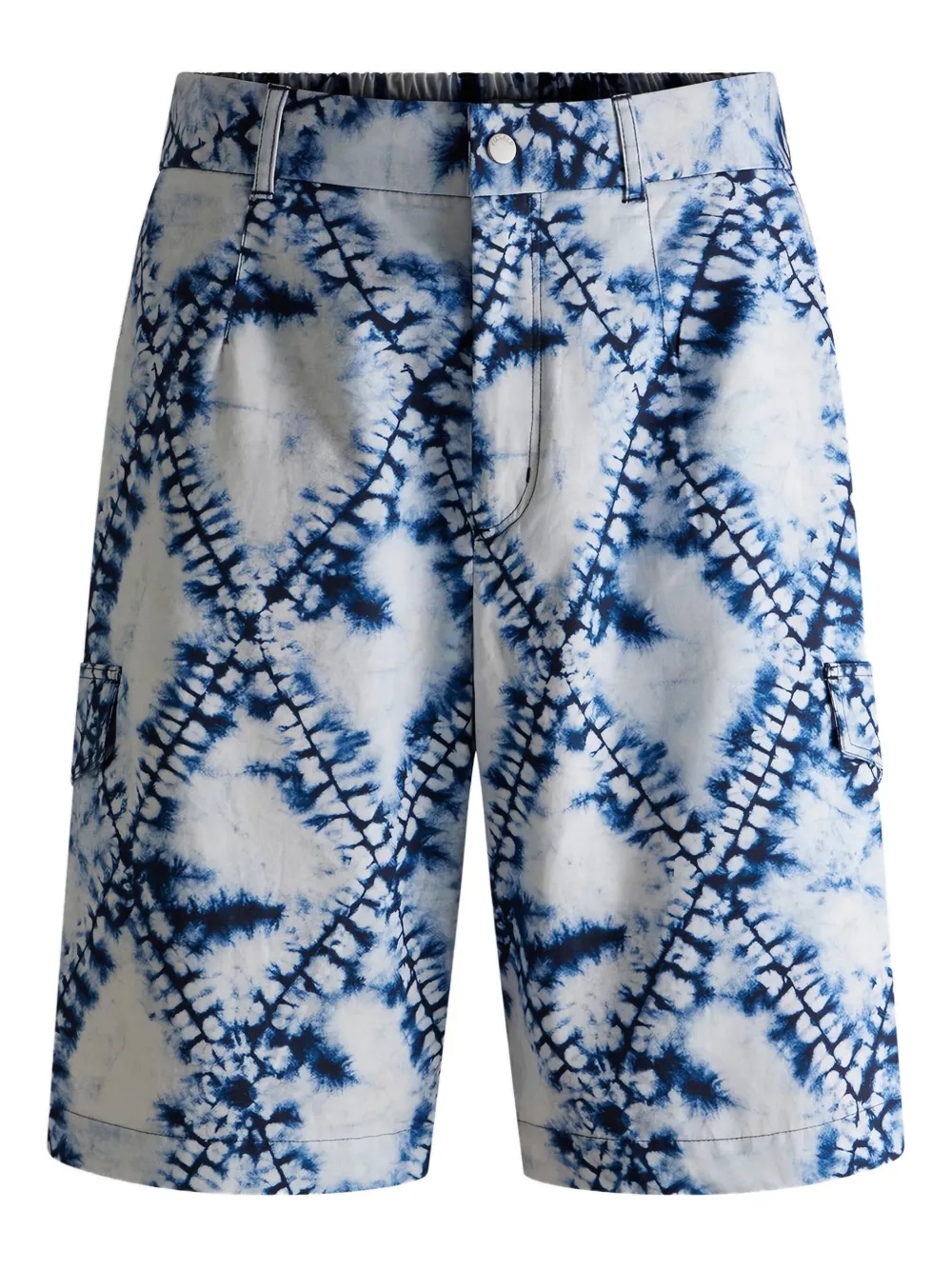 Fusalp Diamond-pattern Tie-dye Shorts In White