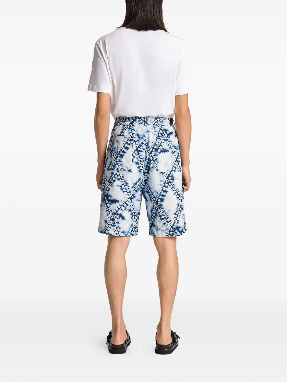 Fusalp Diamond-pattern Tie-dye Shorts In White