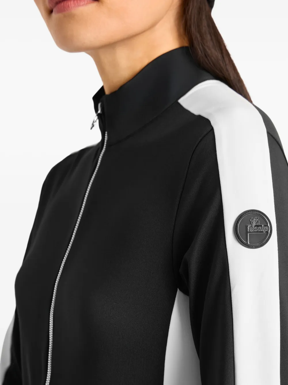 Fusalp Ski-top met vlakken en halve rits Zwart