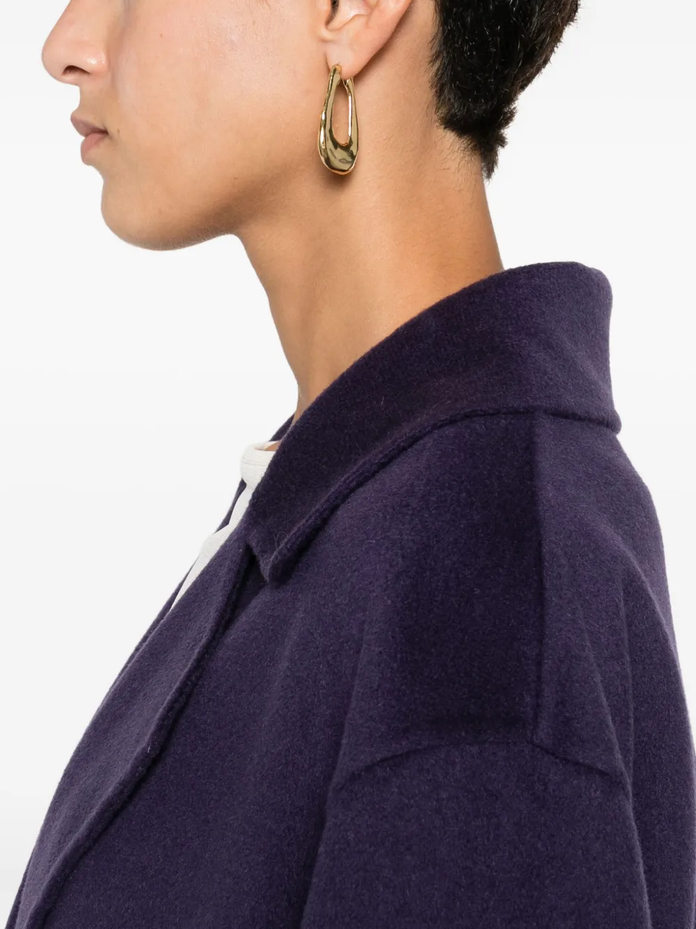 Iris Von Arnim Notched-lapel Buttoned Coat In Blue