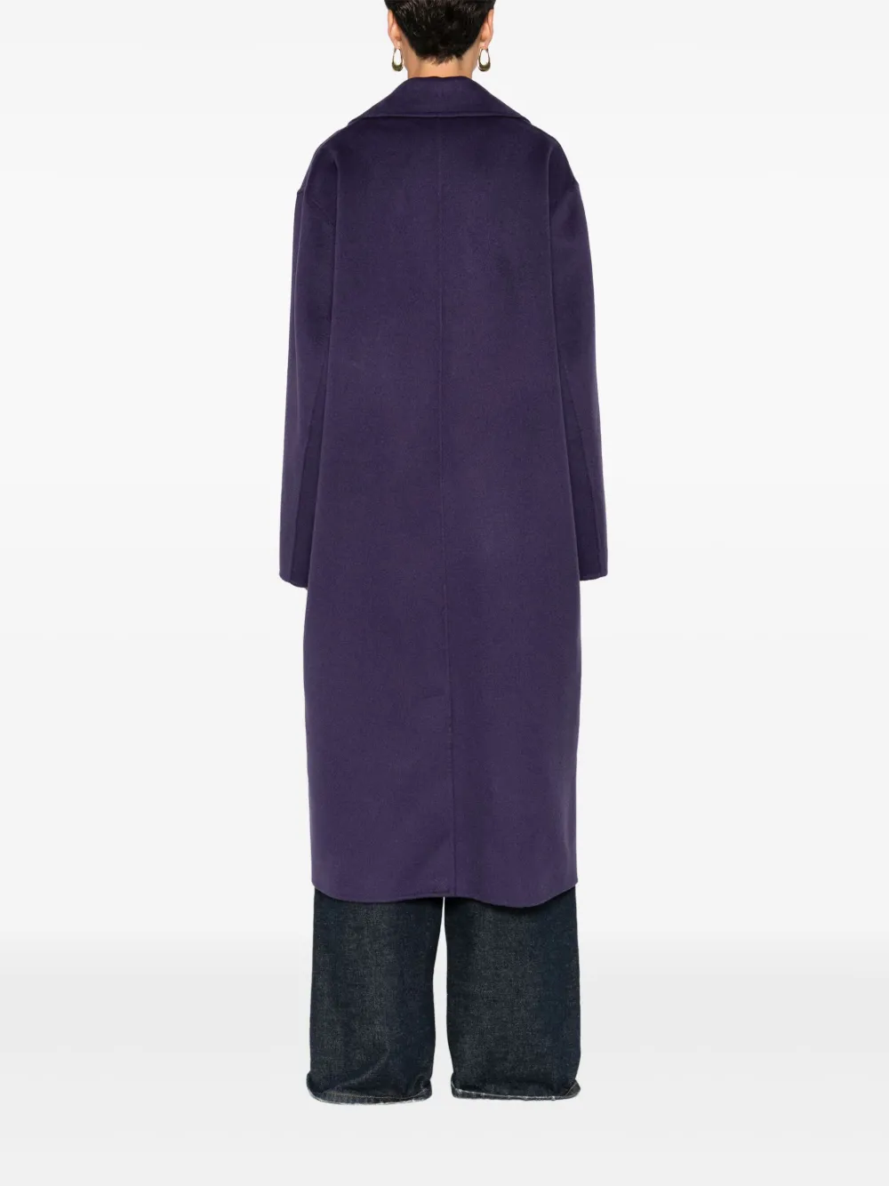 Iris Von Arnim Notched-lapel Buttoned Coat In Blue