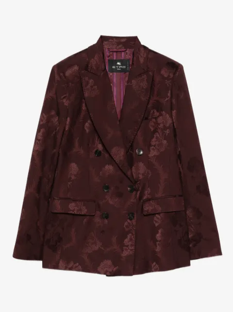 ETRO двубортный пиджак с жаккардовым узором