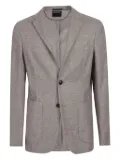 Zegna two-button wool blazer - Brown