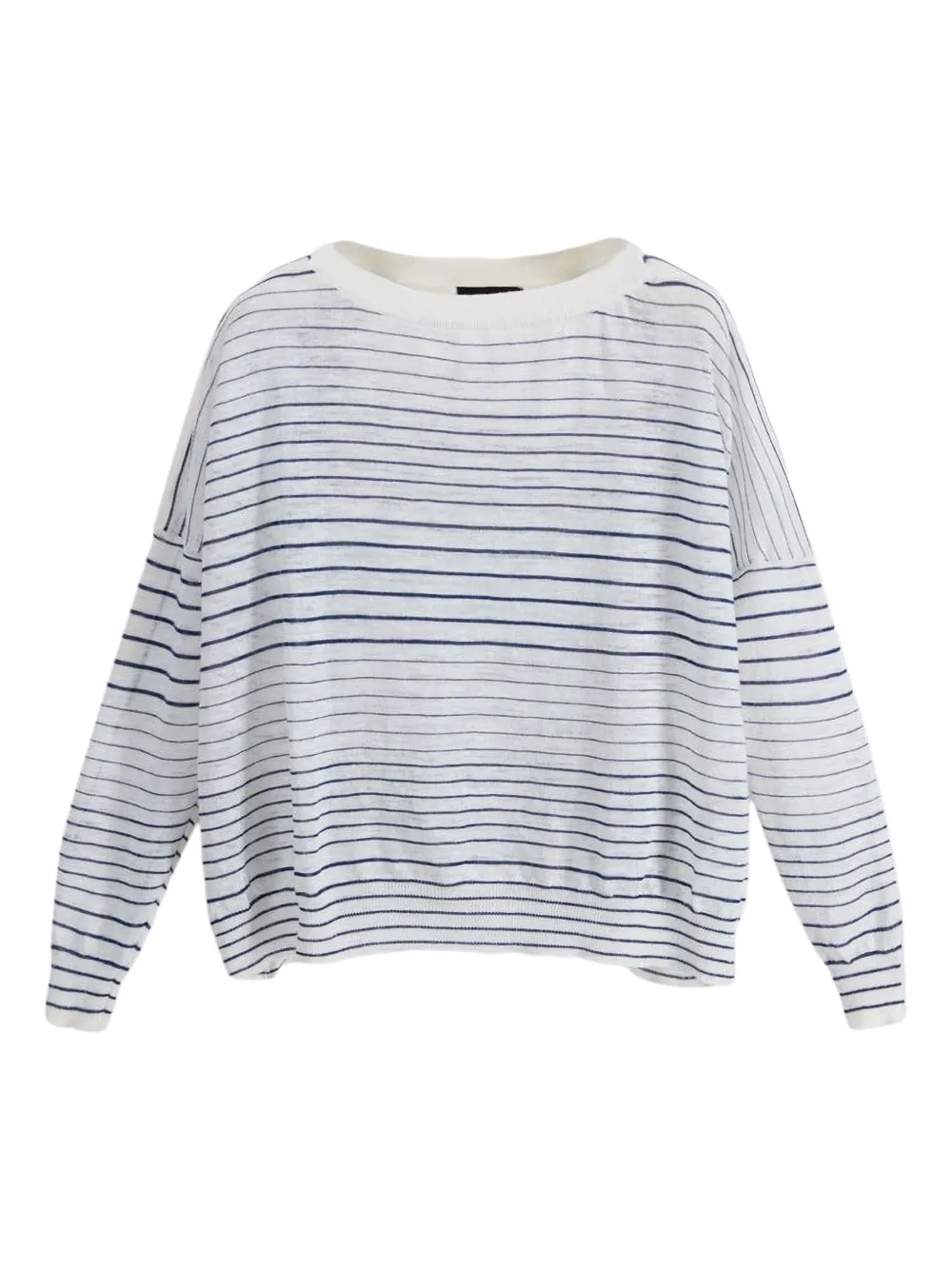 Roberto Collina striped-pattern long-sleeve T-shirt - Bianco
