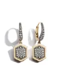 Lucy Delius Jewellery 14K yellow gold and diamond-pavé octagon earrings - YG