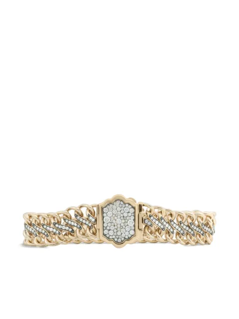 Lucy Delius Jewellery 14K yellow gold diamond-pavé chain bracelet