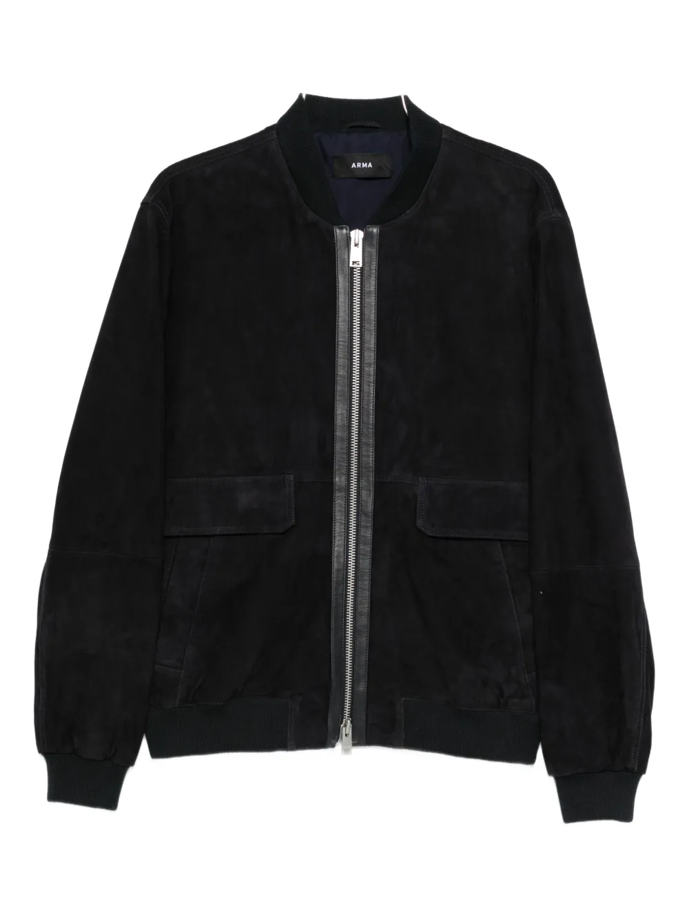 Arma Suede Zip-front Bomber Jacket In Animal Print