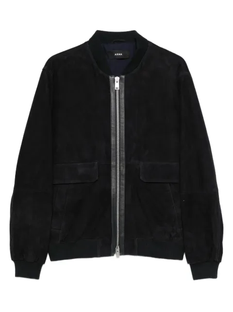 Arma suede zip-front bomber jacket
