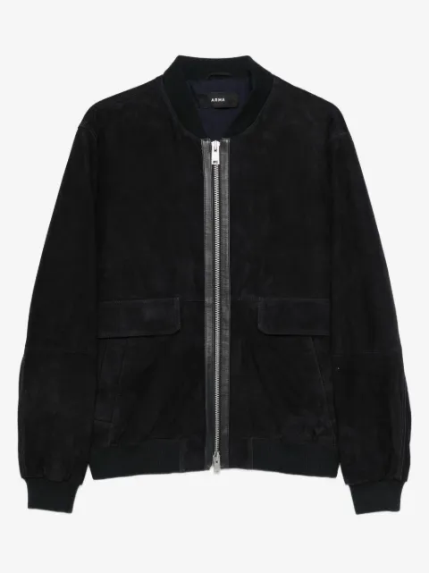 Arma suede zip-front bomber jacket