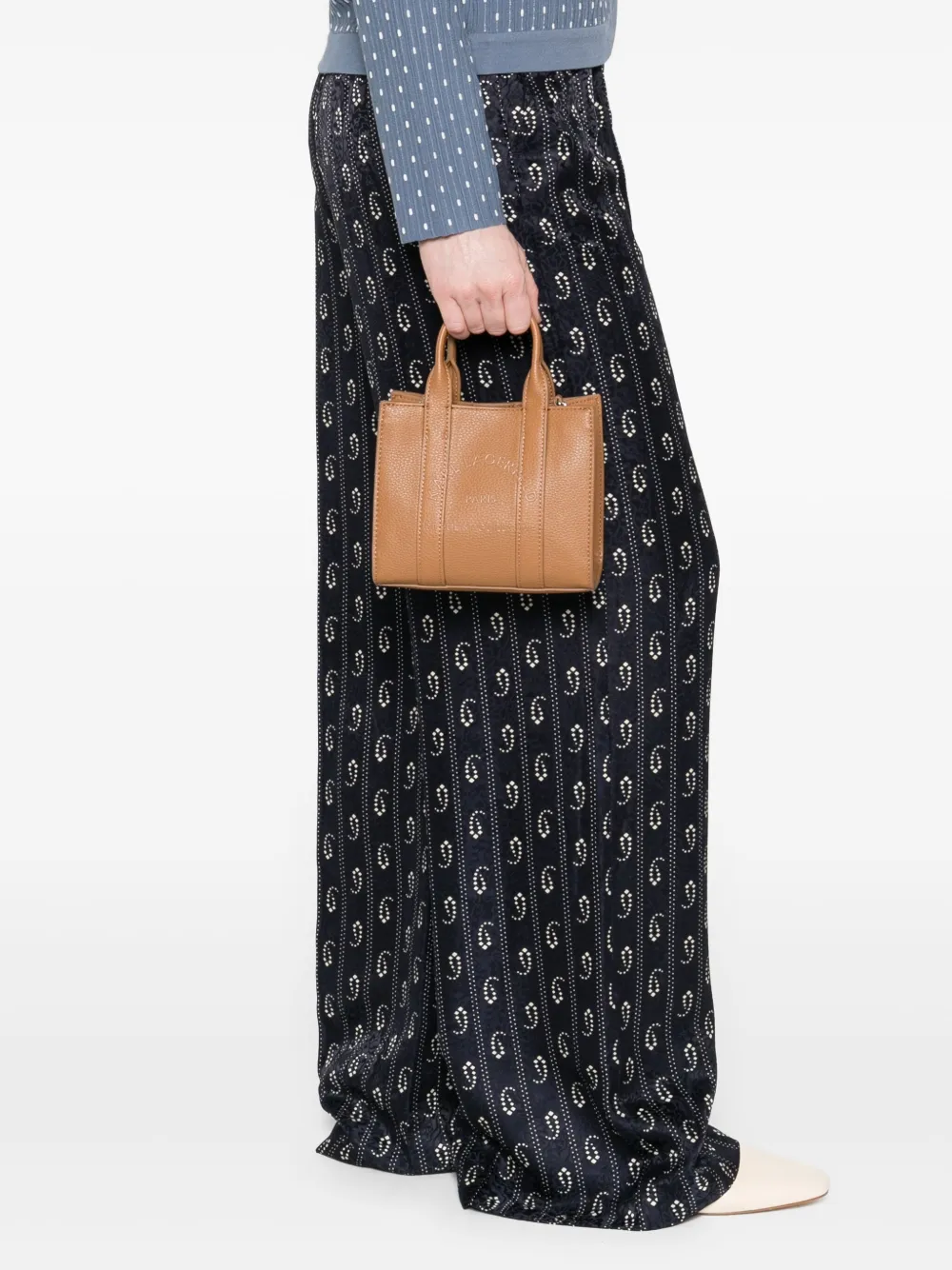 Karl Lagerfeld Shopper met logo-reliëf - Bruin