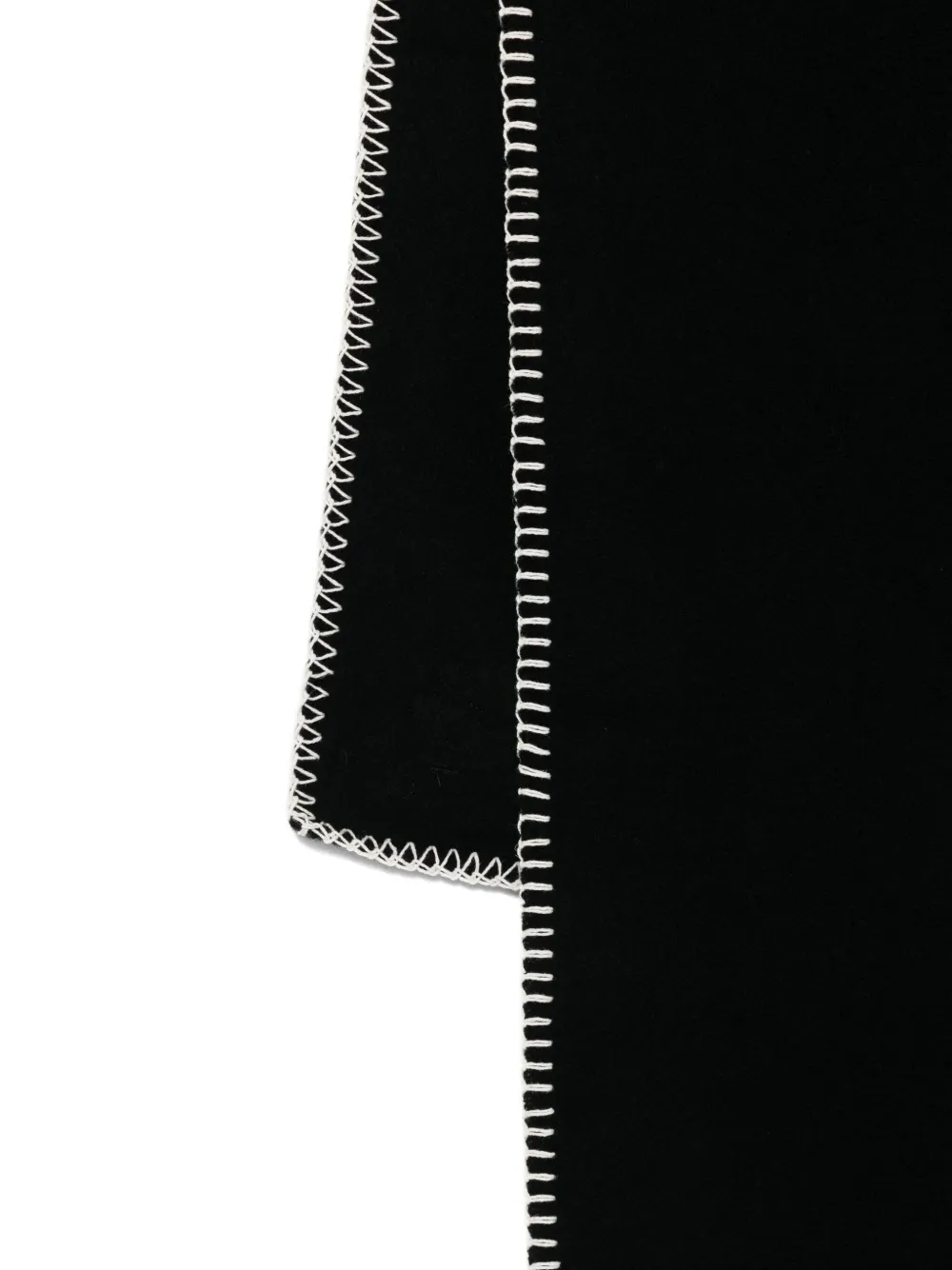 Karl Lagerfeld Stitch-detail Scarf In Black