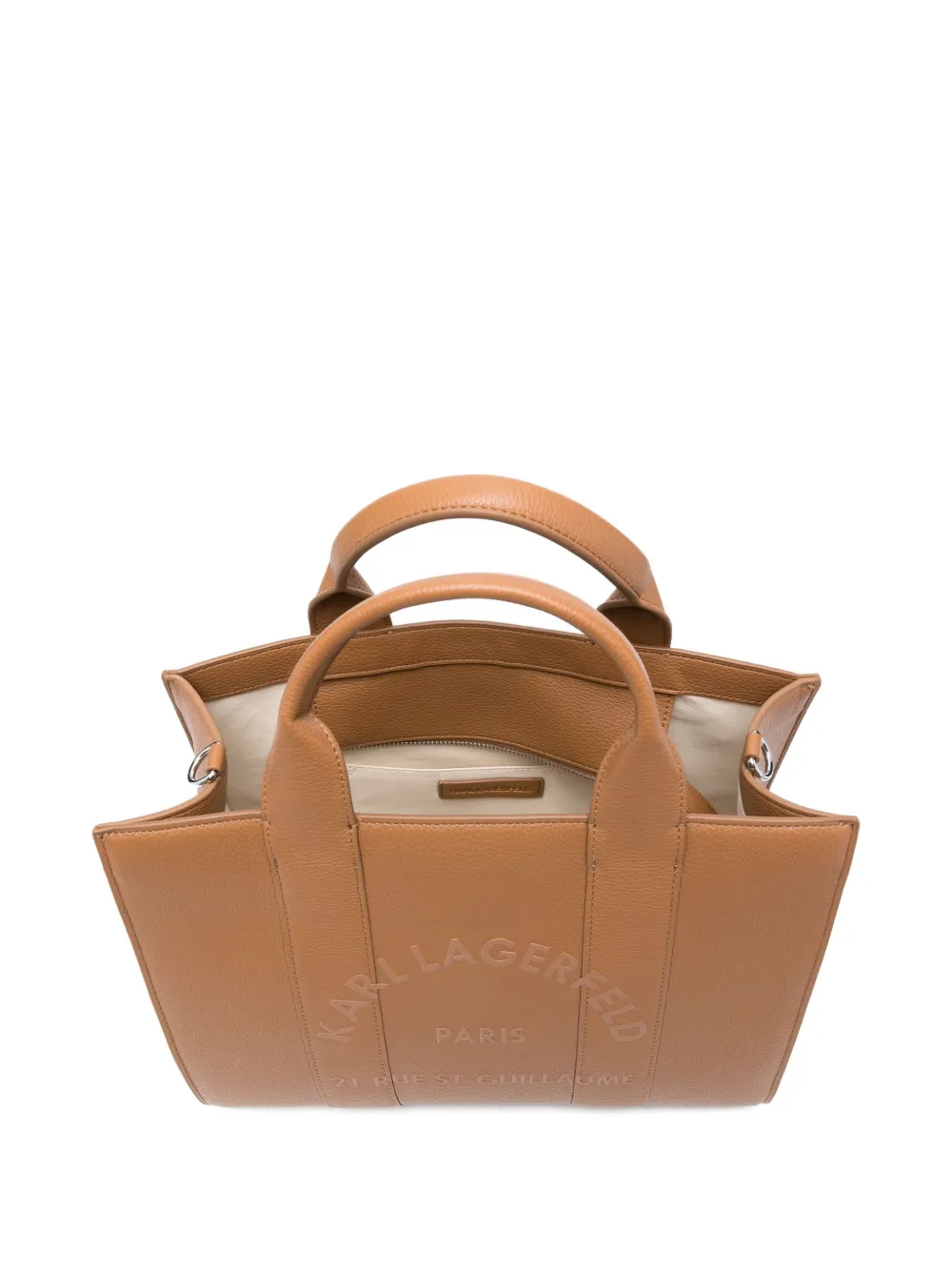 Karl Lagerfeld Logo-embossed Tote Bag In Brown