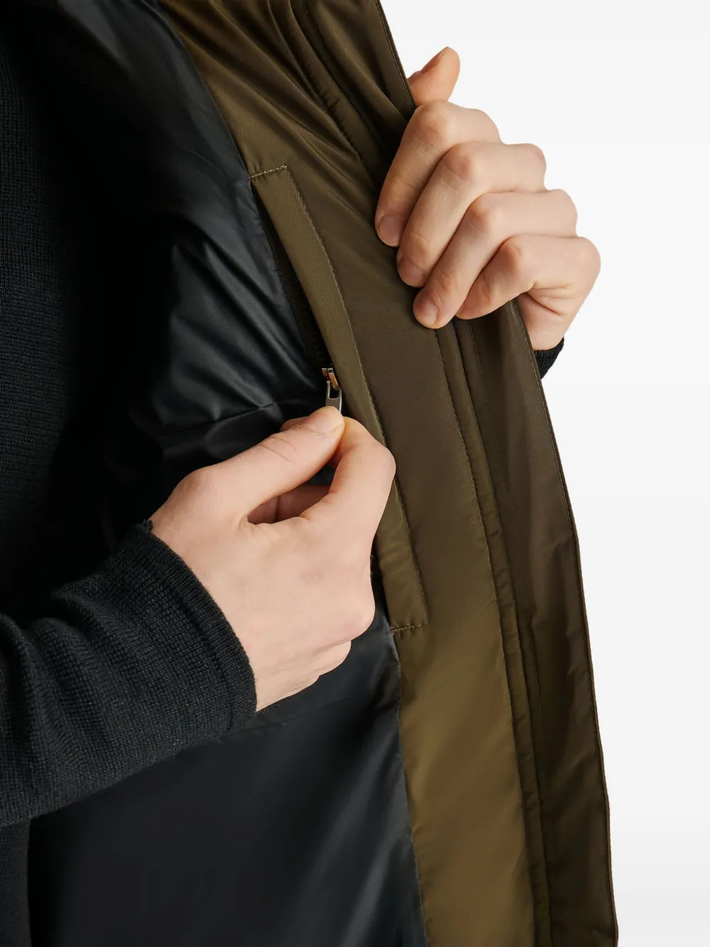 Fusalp Gewatteerd bomberjack met capuchon Bruin