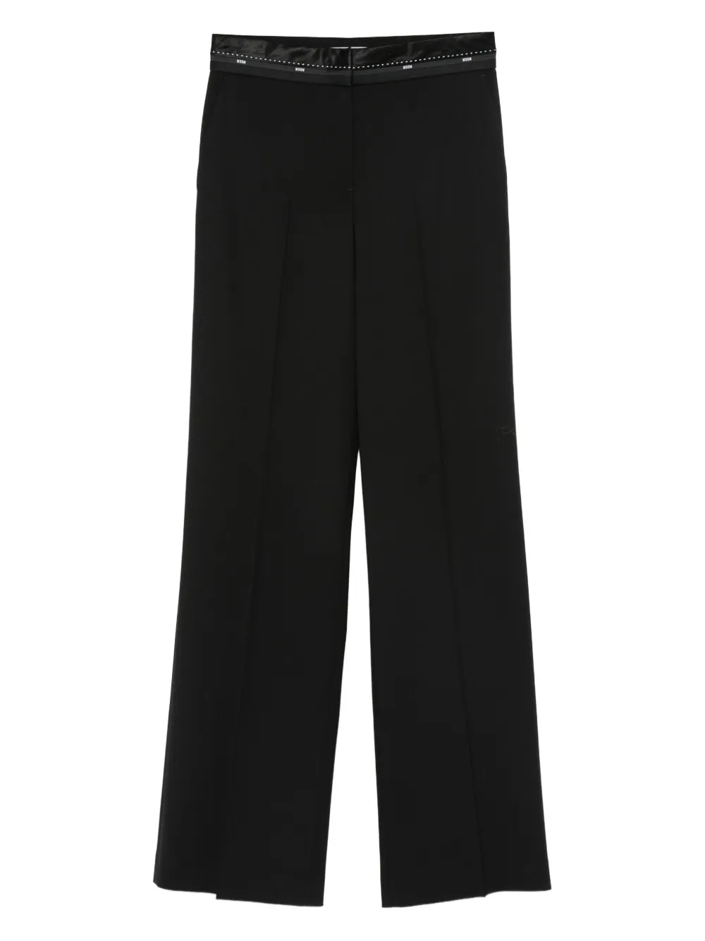 MSGM pantalones con ribete satinado | negro | Image 1