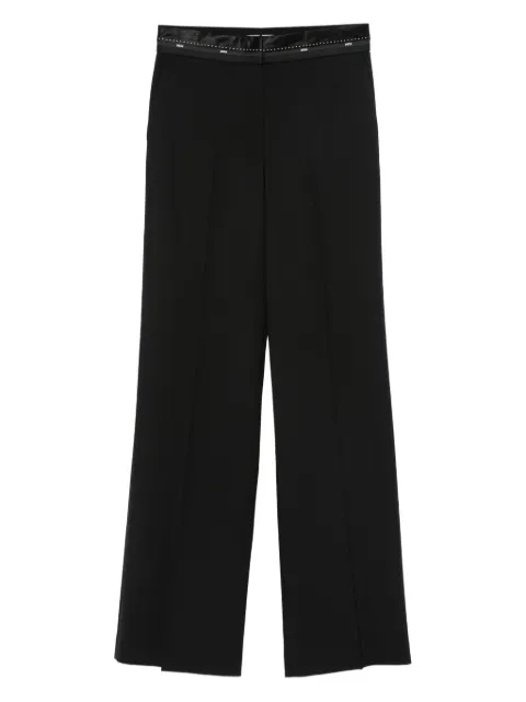 MSGM pantalones con ribete satinado