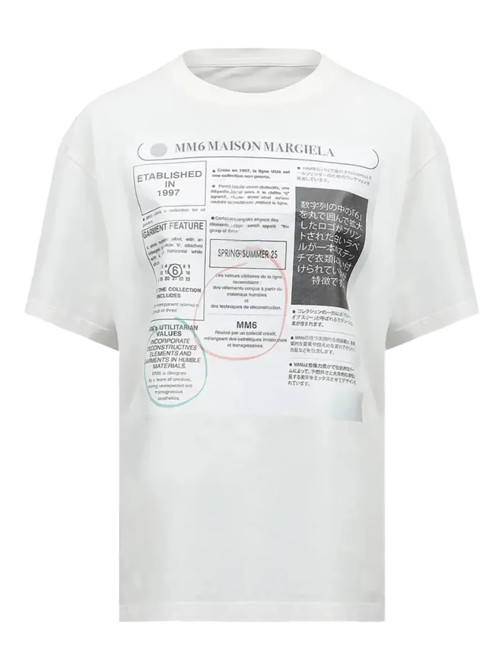 MM6 Maison Margiela playera Stamp Logo | blanco | Image 1
