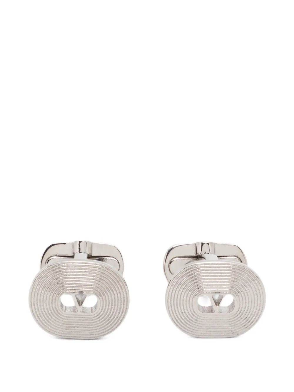 Valentino Logo-detail Cufflinks In Silver
