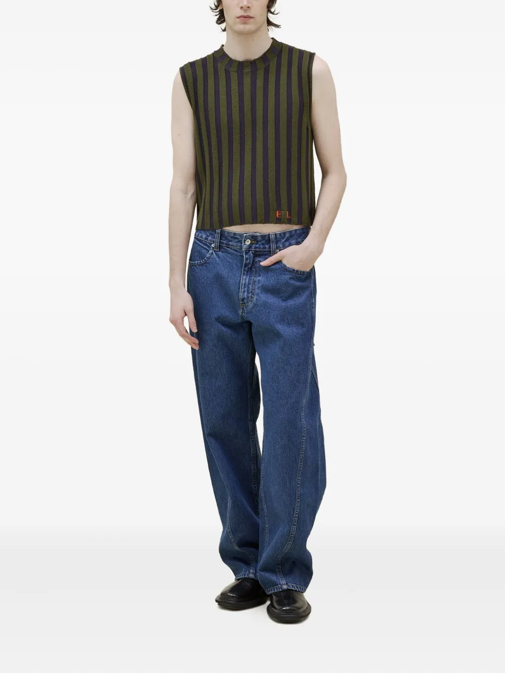 Eckhaus Latta Keyboard striped vest | Vests & Tank Tops | Image 2