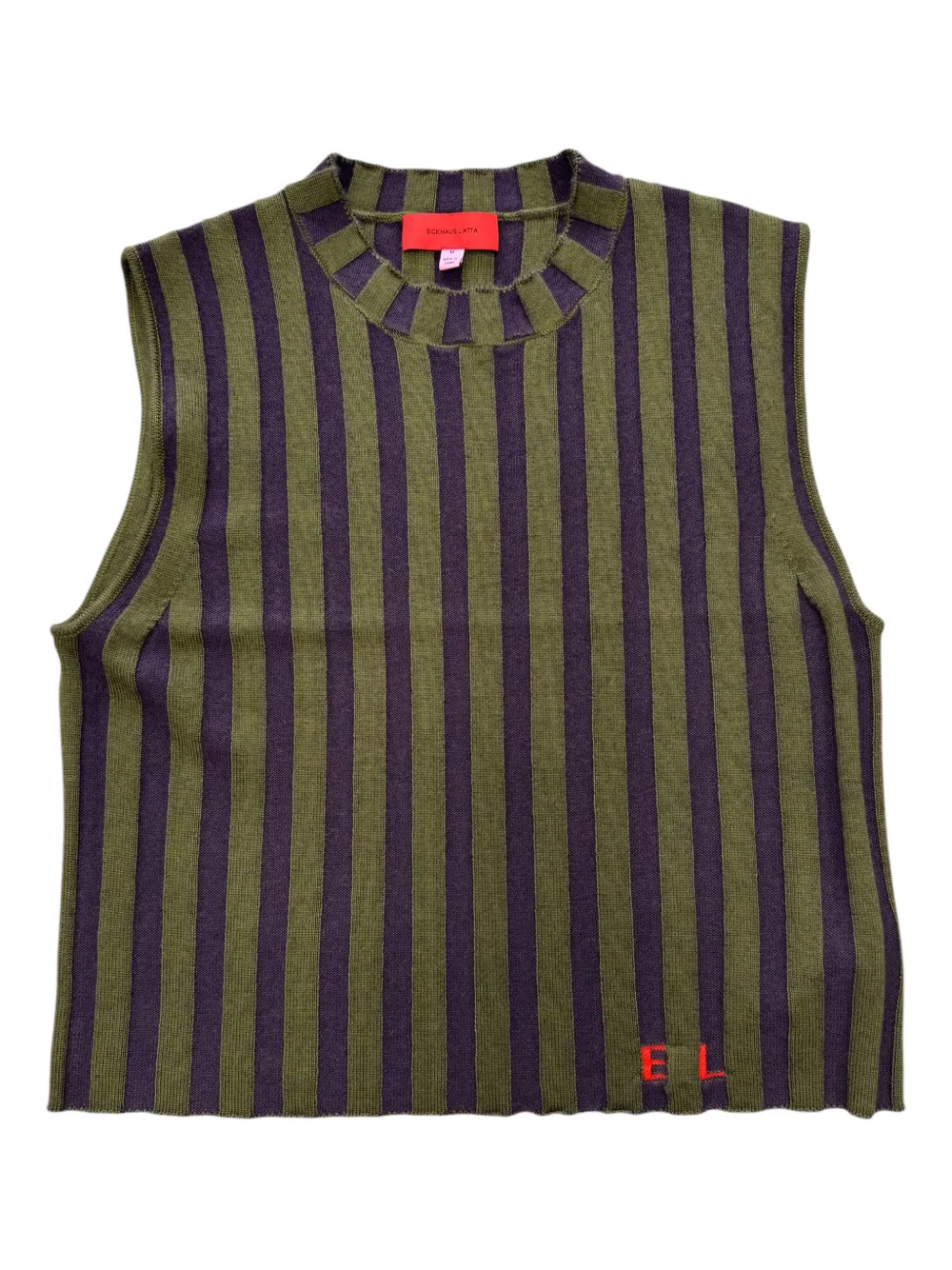 Eckhaus Latta Keyboard Striped Vest In Purple