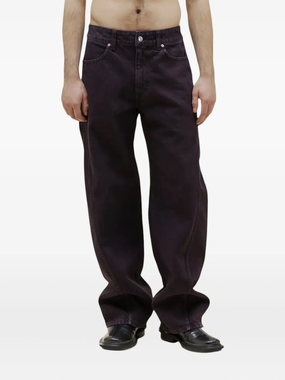 Eckhaus Latta Bend jeans met naaddetail - Paars