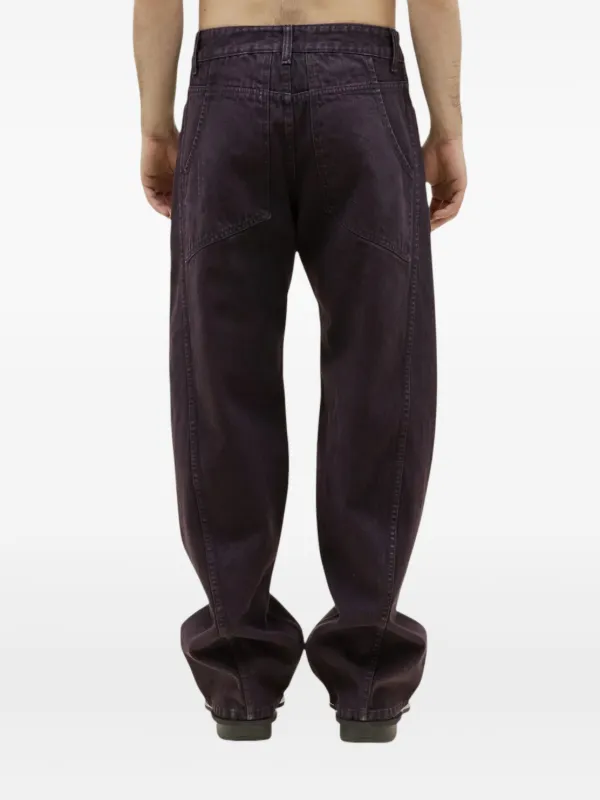Eckhaus Latta Bend seam-detail Jeans | Purple | FARFETCH