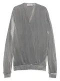 OUR LEGACY V-neck ribbed-trim sweater - Grey