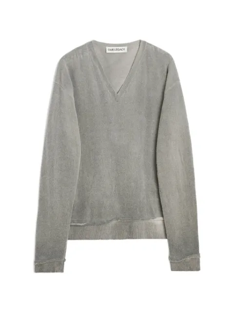 OUR LEGACY V-neck ribbed-trim sweater 