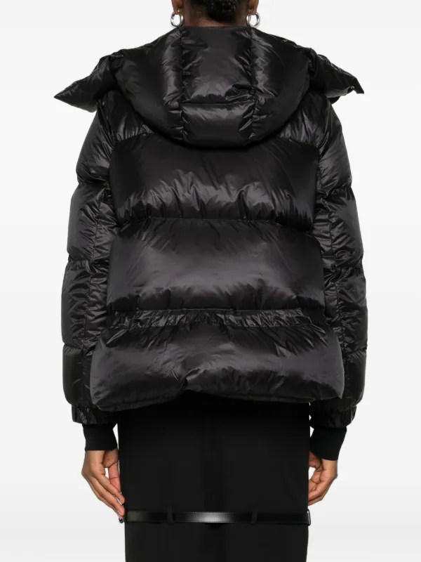 Sacai フーデッド キルティングジャケット | ブラック | FARFETCH JP