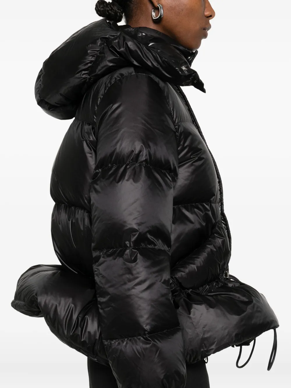 Sacai Hooded Quilted Jacket In Multi