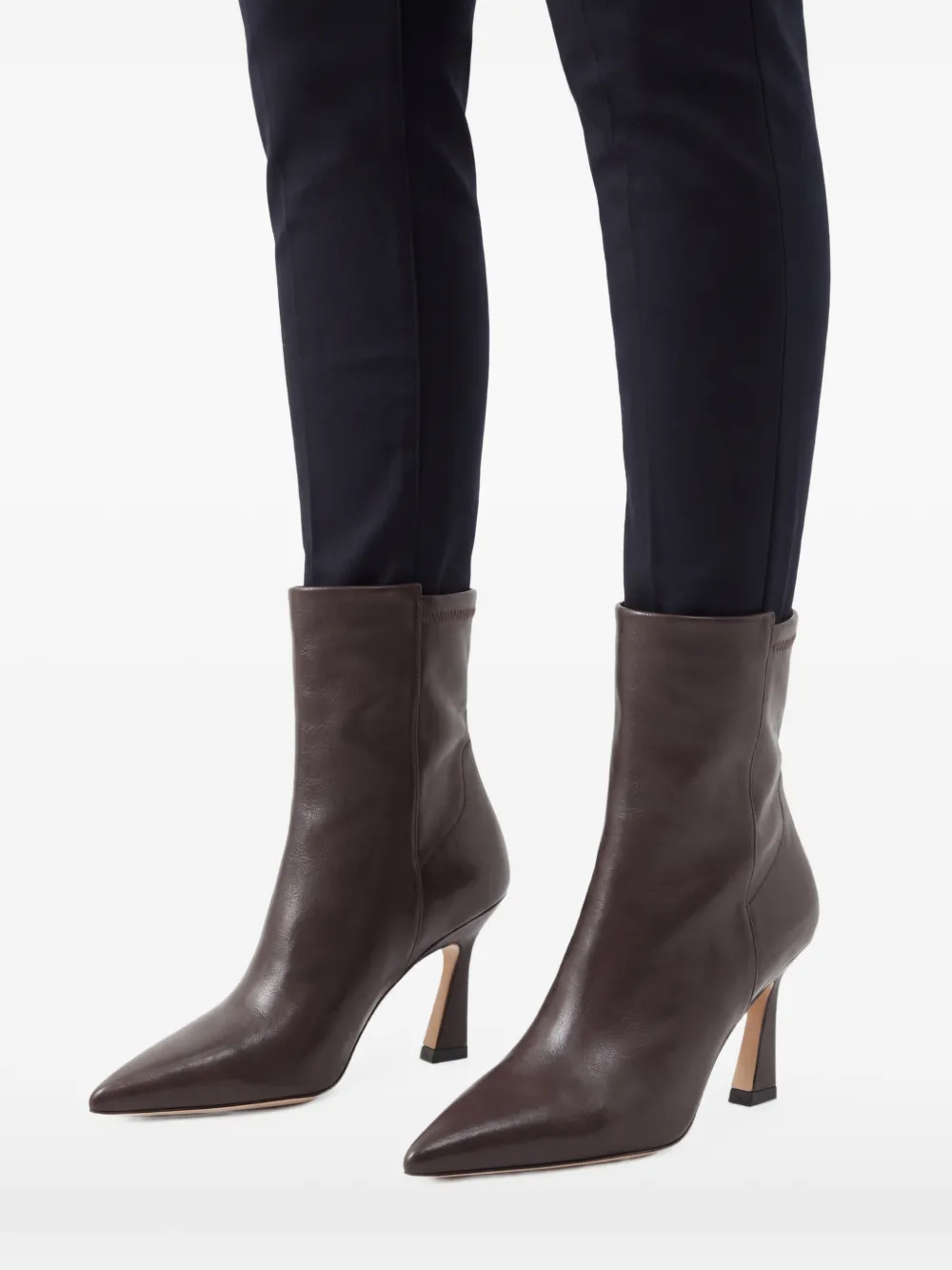 Stuart Weitzman 80 mm Vinnie leren laarzen Bruin