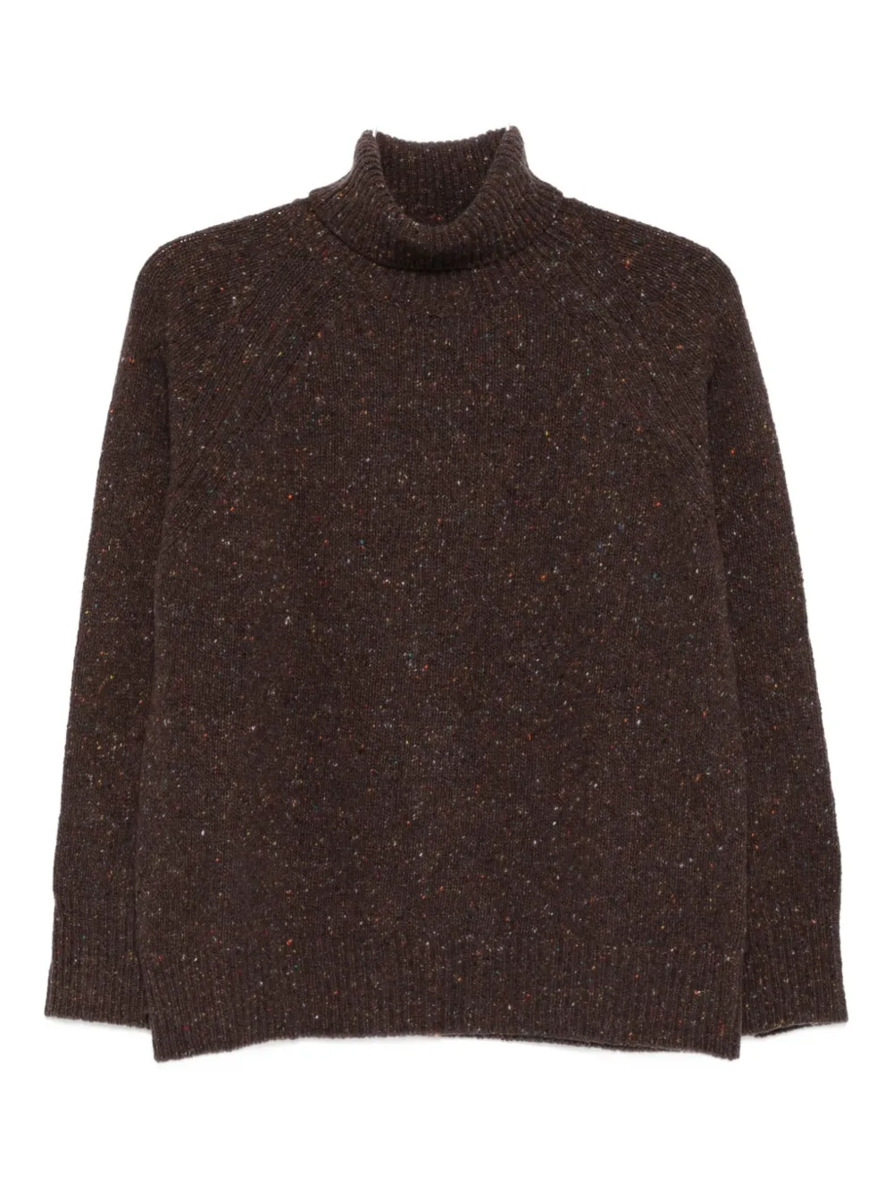 be you high-neck speckled sweater | Brown | Image 1
