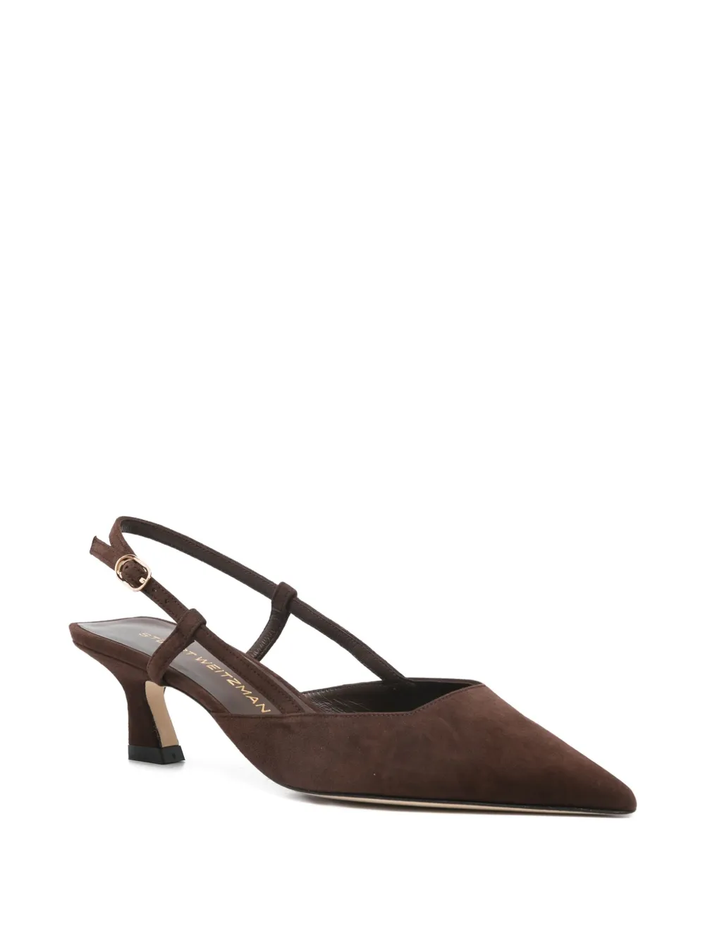 Stuart Weitzman 50mm Vinnie slingback pumps Brown