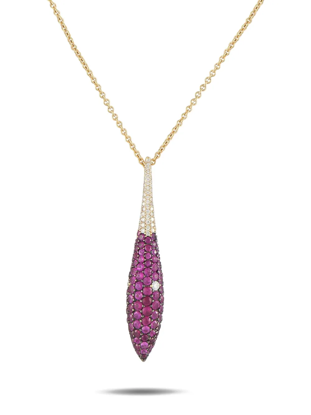 Salavetti 18K rose-gold sapphire and diamond pendant necklace | Gold | Image 1