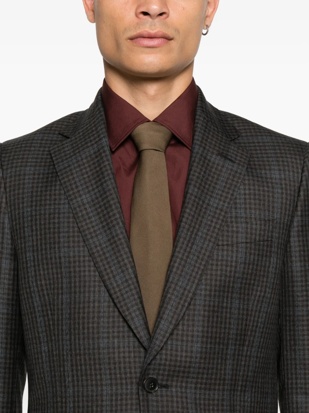 Paul Smith Checked Suit In Gray
