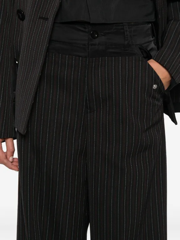 Sacai ピンストライプ パンツ | ブラック | FARFETCH JP