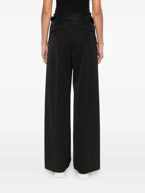 Sacai ピンストライプ パンツ | ブラック | FARFETCH JP