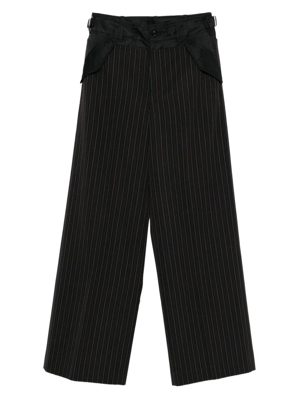 sacai pinstripe pocket trousers | Black | Image 1