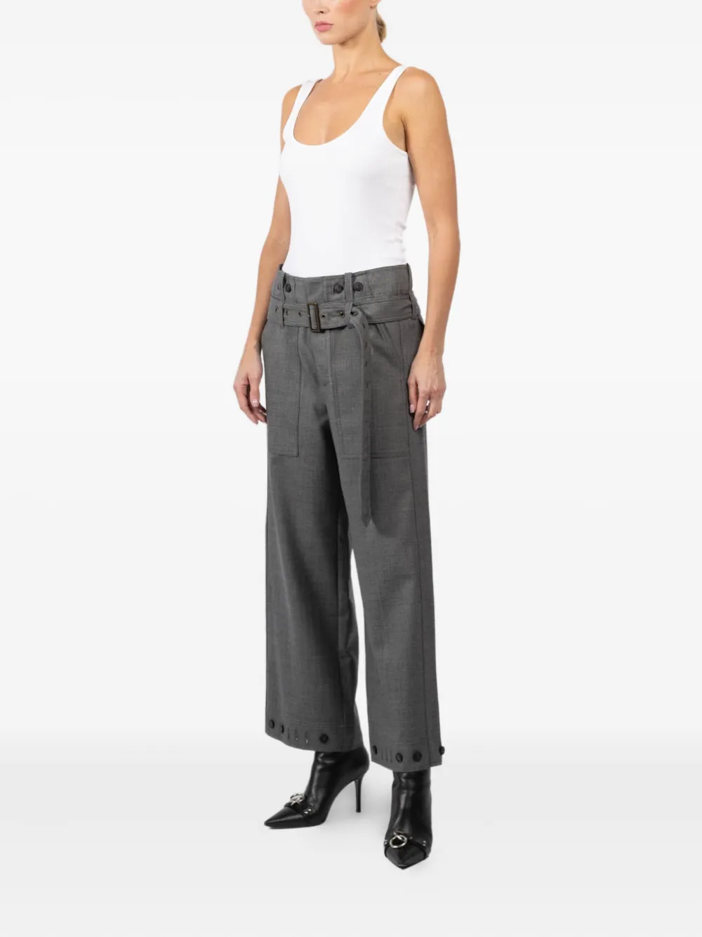 Seafarer Belted Trousers In Gray