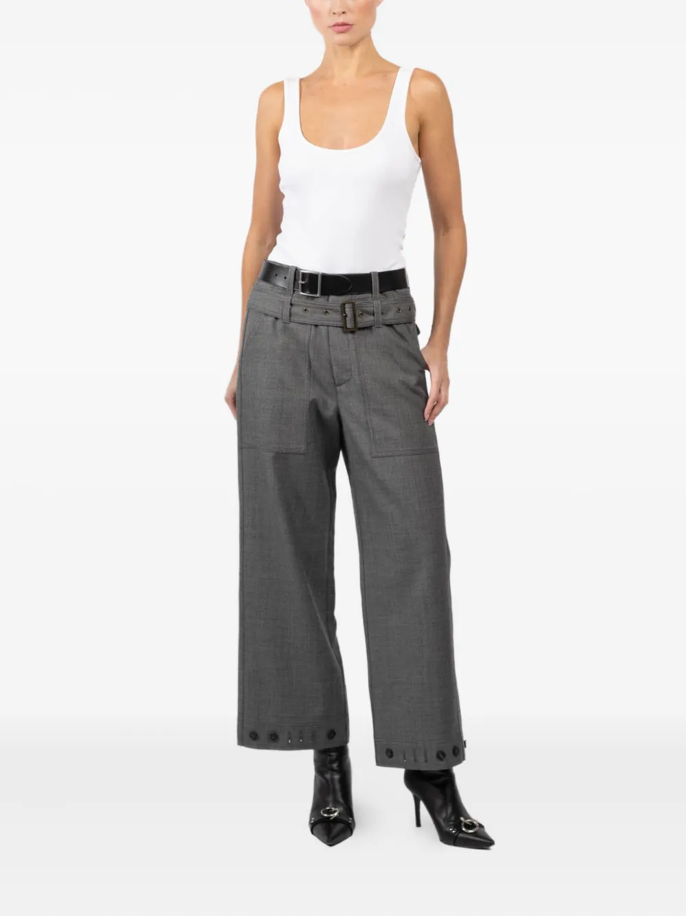 Seafarer belted trousers - Grijs