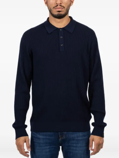 rag & bone Crawford ribbed long-sleeve polo shirt