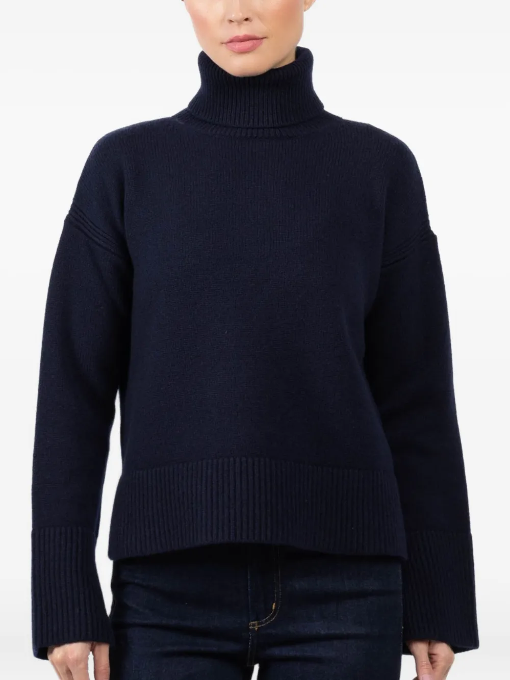 Seafarer drop-shoulder sweater | Blue | Image 1
