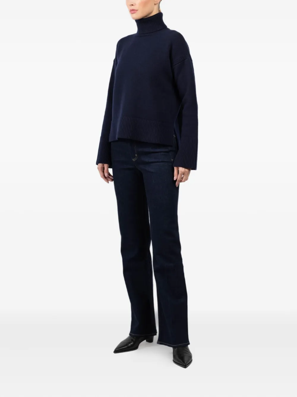Seafarer Drop-shoulder Sweater In Blue