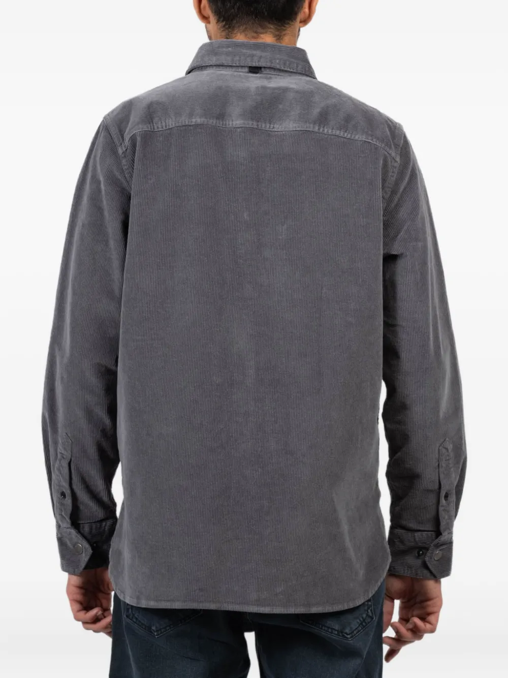 rag & bone Ribfluwelen overhemd met zak Grijs