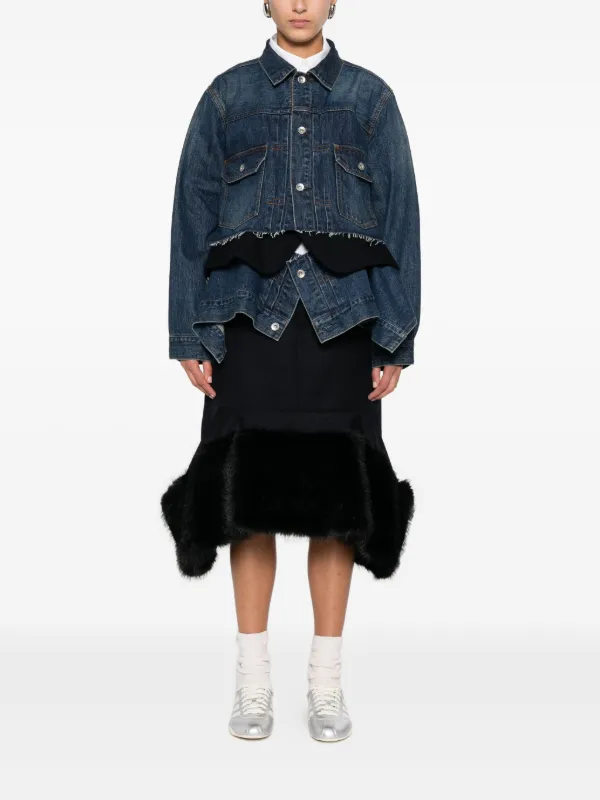 Sacai デニムジャケット | ブルー | FARFETCH JP